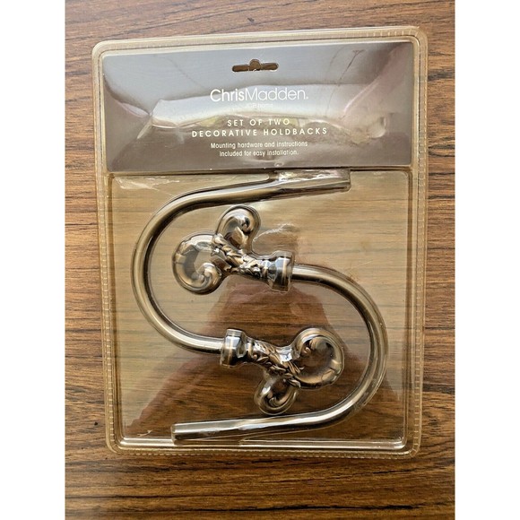 Chris Madden Verona Scroll Decorative Holdbacks - Picture 4 of 4